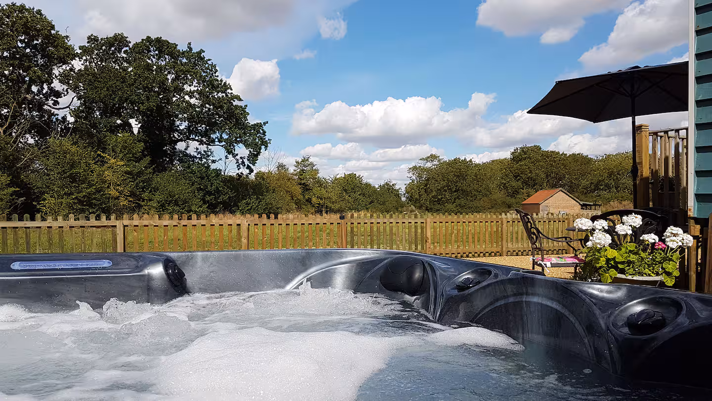 Relaxing in the Hot Tub